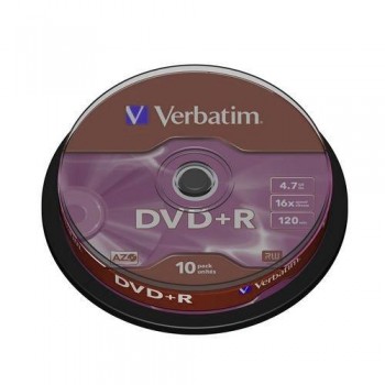 DVD +R 4.7GB 16X BOBINA 10 UNIDADES ADVANCED AZO VERBATIM