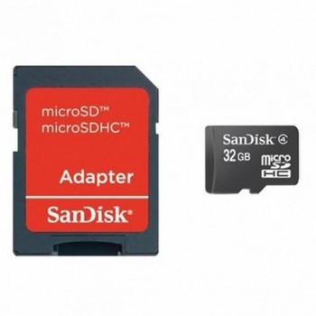 TARJETA MEMORIA MICRO SECURE DIGITAL  32 GB +  ADAPTADOR A SD SANDISK