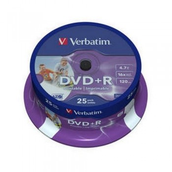 DVD +R 4.7GB 16X BOBINA 25 UNIDADES ADVANCED AZO VERBATIM