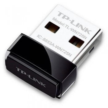 ADAPTADOR USB NANO WIFI TP-LINK TL-WN725N 150MBPS USB2.0 WIRELESS N NEGRO