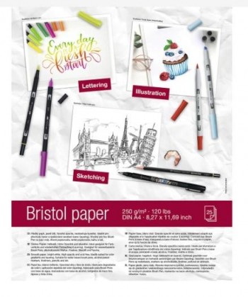 PAPEL BRISTOL LETTERING A4 250 GR (25) TOMBOW