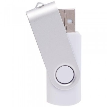 Memoria USB 16 Gb. Rotativo blanco